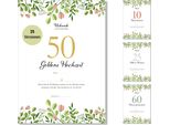 Frank Paperman® | Regali Di Nozze D'oro | Anniversario Di Matrimonio | Di Nozze D'oro 50 | Floreale | Prestampato In Formato Din A4