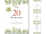 Frank Paperman® | Regali Per Il 20° Anniversario Di Matrimonio | Anniversario Di Matrimonio | Matrimonio In Porcellana | Di Anniversario Di Matrimonio | Floreale | Prestampato In Formato Din A4
