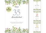 Frank Paperman® | 35° Anniversario Di Matrimonio | Anniversario Di Matrimonio | Matrimonio In Lino | Anniversario Di Matrimonio | Floreale | Modulo In Formato Din A4