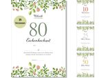 Frank Paperman® | Regalo Per L'80° Anniversario Di Matrimonio | Anniversario Di Matrimonio | Anniversario Di Matrimonio In Legno Di Quercia | | Floreale | Idee Regalo Anniversario Di Matrimonio | Prestampato In Formato Din A4