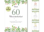 Frank Paperman® | Regalo Per Il 60° Anniversario Di Matrimonio | Anniversario Di Nozze Di Diamante | Di Anniversario Di Matrimonio | Floreale | Prestampato In Formato Din A4