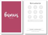Frank Paperman | Carta Bonus 125X Per I Clienti In Magenta | Formato Biglietto Da Visita | 10 Carte Fedeltà Bonus Da Timbrare | Carte Fedeltà Rosa Da Timbrare