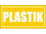 PLASTIK- 300X150 - Adesivo Autoadesivo Per La Raccolta Differenziata Dei Rifiuti