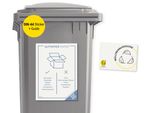 Frank Paperman® | 1X Carta Adesiva Per Cestini Dei Rifiuti | Formato A4 Resistente Alle Intemperie | Autoadesivo, Con Fessure Per Il Sistema Di Separazione Dei Cestini Dei Rifiuti Di Un'azienda In Affitto
