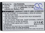 Techtek Batteria Compatibile Con [Philips] Xenium T910, Xenium X603, Xenium X620, Xenium X630, Xenium X806, Xenium X809, Xenium X830 Sostituisce AB15
