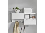 Sobuy Appendiabiti Da Parete Appendiabiti Da Corridoio Appendiabiti Con 2 Sportelli E 5 Ganci Appendiabiti Da Parete Bianco Wd Circa: 78X30X20Cm FHK24-W
