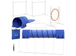 Agility Set Hunde, 7er-Set Hundetraining inklusive Pfeife, Tragetasche