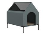 Hundehütte erhöht Hundehöhle mit Mesh-Fenster für klein mittelgroß Hunde