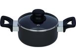 Pentola Per Carne Riess Reventon Ø16Cm 1,4 Litri Con Coperchio Alluminio Nero