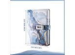 Inf Quaderno Con Lucchetto Uv - Diario Con Password A5 Blu Scuro