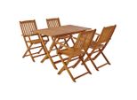 Ambia Garden Gartentischgruppe , Akazie , Holz , Akazie , massiv , 120 cm , Stühle klappbar , Gartenmöbel, Gartenmöbel-Sets