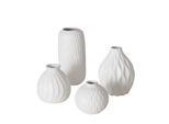 Boltze Vasen Zalina 4er, 9-20 cm, Ø 9-12 cm, weiß