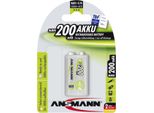 Ansmann Maxe - Batteria 9V - Nimh - (Ricaricabile) - 200 Mah