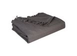 Atmosphera CréAteur D'intéRieur Copriletto In Cotone Nappato Antracite 250 Cm X 230 Cm