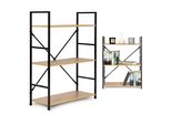 Libreria In Legno Con Ampia Struttura In Metallo Loft 3 Ripiani