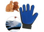 Guanto Per La Cura Del Pelo Spazzola In Silicone Blu Per Cani Gatti Cura Del Pelo