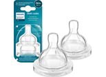 Tettarella Per Biberon Philips Avent SCY76102 0M+ In Silicone Senza Anticolica