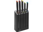 Joseph Joseph Elevate™ Slimblock Set Di Coltelli A Blocco Da 5 Pezzi Con Affilacoltelli Rimovibile - Multicolore