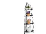 Relaxdays Scaffale Angolare In Metallo Con 4 Ripiani