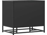 Vidaxl Panca Per Scarpe Nera 60X40X53,5 Cm Materiale A Base Di Legno E Metallo