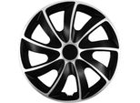 Copricerchi Nrm Quad Bicolor, Argento/Nero 13" Pollici. (4 X Copricerchi Universali / Copricerchi)"