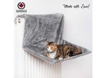Tana Del Gatto Canadese Radiatore | Grande 60 X 40 X 30 Cm | Grigio Chiaro