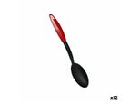 Cucchiaio Rosso Nero In Nylon (3 X 32,5 X 7 Cm) (12 Pezzi)