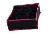 Verk 01619_CZ Cassetto Organizzatore Per Biancheria Con 12 Scomparti, Nero
