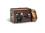 Feline Home | Petitot | Tana Tiragraffi | Gatto Canadese | 60 X 39 X 39 Cm | Noce Scuro