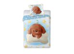 Biancheria Da Letto Per Neonati Biancheria Da Letto Per Bambini Motivo Reversibile Cane Stelle Gufo Osso Piumone 100X135 Cm + Cuscino 40X60 Cm 100 % Cotone