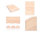 Vidaxl Mensola A Muro 40X60X2 Cm In Legno Massiccio Di Quercia Non Trattato - Mensola A Muro - Mensola Portaoggetti - Mensola Galleggiante