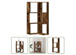 The Living Store Libreria Ad Angolo 3 Ripiani Rovere Fumé 50X50X102 Cm Materiale Legno