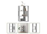 The Living Store Libreria Ad Angolo 3 Ripiani Grigio Cemento 50X50X102 Cm Materiale Legno