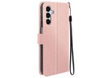 Mayaxess, Custodia A Portafoglio Samsung Galaxy A25 5G Funzione Stand Con Cinturino, Oro Rosa