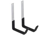 2X Staffa A Muro In Acciaio Gancio Ruota Staffa A Muro Maclean Per Pneumatici Ruote Scala Bici Acciaio Carico Max 10Kg