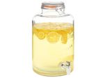 Wasserspender Xxl Mit Zapfhahn Transparent 8 L Glas