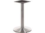 Base Per Tavolo In Acciaio Inox SH-2013/S, Per Ufficio, Hotel, Ristorante, Diametro 45 Cm, Altezza 71,5 Cm, Acciaio Inox Spazzolato