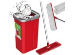 Set Di Mop Piatti Maxiclean Con Secchio Di Pulizia 2 In 1 Set Di Mop Da 5,7 Litri Mop Per Pavimenti Mop Mop Sistema Di Pulizia A 360°