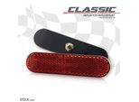 Riflettore Classic Rosso 24 Mm X 96 Mm Con Bullone Filettato M5 Arrotondato