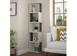 Decortie Piri Libreria Moderna, Bianco Antico Antracite, 35 X 30 X 161 Cm