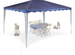 Relaxdays Padiglione Blu Scuro 3X4 M