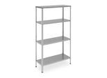 Relaxdays Scaffale In Metallo Zincato A 4 Ripiani