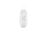 Portacandele Home Esprit Cestino Bianco In Cristallo 34 X 34 X 80 Cm
