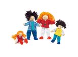 Goki 51800 Famiglia Di Bambole Lifestyle Pieghevoli, Multicolore (1 Set)