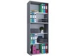 Scaffale E Libreria Dell'ufficio Lona Grigio L. 70 X A. 184 X P. 37 Cm