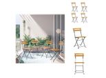 Vidaxl Sedie Bistrot Pieghevoli 4 Pz. Legno Massiccio Di Acacia - Sedie Da Giardino