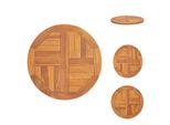 Vidaxl Piano Da Tavolo In Legno Massiccio Teak Rotondo 2,5 Cm 50 Cm - Piani Da Tavolo