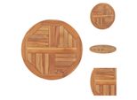Vidaxl Piano Da Tavolo In Legno Massiccio Teak Rotondo 2,5 Cm 60 Cm - Piani Da Tavolo