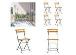Vidaxl Sedie Bistrot Pieghevoli 4 Pz. Legno Massiccio Di Acacia - Sedia Da Giardino - Sedie Da Giardino - Sedia Da Esterno - Sedie Da Esterno