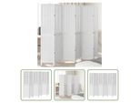 The Living Store Divisorio 6 Pezzi In Legno Massiccio Bianco Paulownia